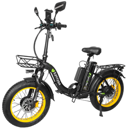 Электровелосипед Syccyba H2 (F11) DUAL 20AH желтый