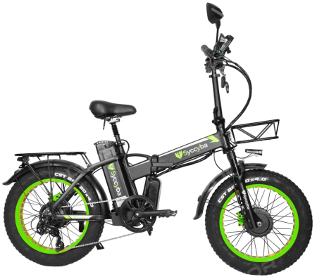 Электровелосипед SYCCYBA H1 (F10) DUAL 20AH зеленый